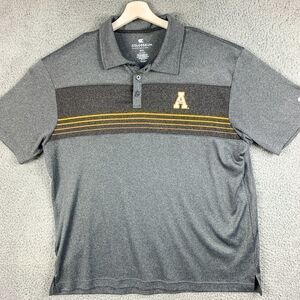 App State Mountaineers Shirt Mens XXL Gray Appalachian Boone Golf Polo Colosseum